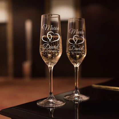 Funki Findz | Glasses | Champagne Flutes | Custom Mr. and Mrs.