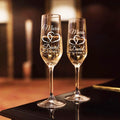 Funki Findz | Glasses | Champagne Flutes Custom Mr. and Mrs.
