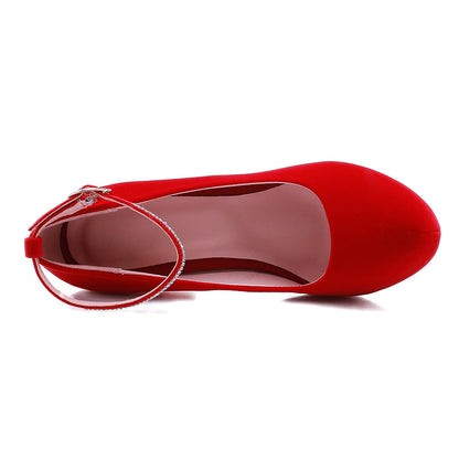 Funki Findz | Shoes | Women's Velvet Flock Platform Mary Janes