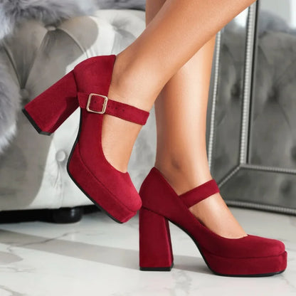 Funki Findz | Shoes | Women's Faux Suede Mary Jane Platforms
