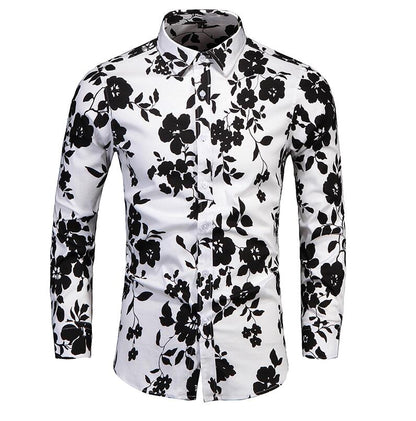 Funki Findz | Shirts | Men's Floral Print Long Sleeved Dress Shirt