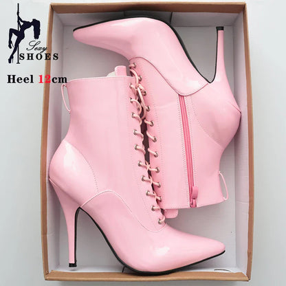 Funki Findz | Boots | Women's Patent Pointed Toe Ankle Boots