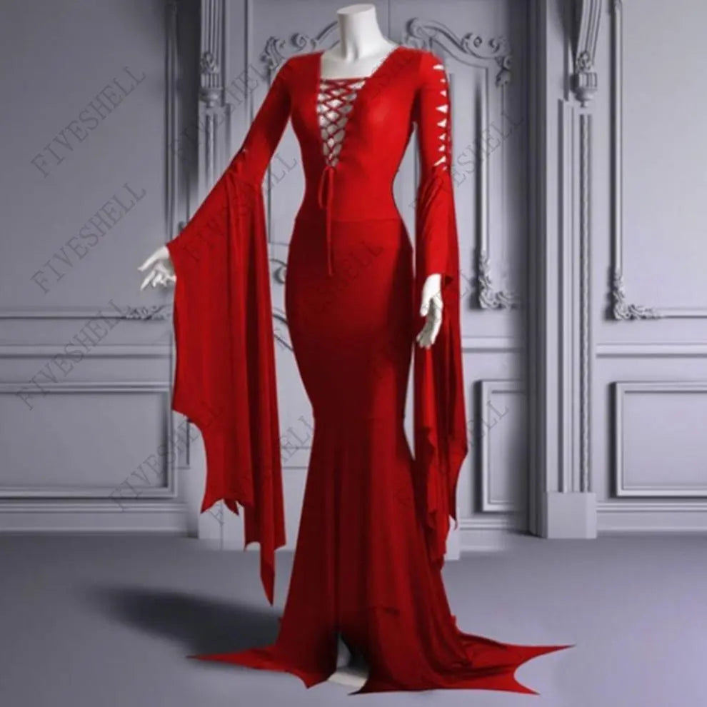 Funki Findz | Dresses | Women's Goth Lace Up Halloween Dress