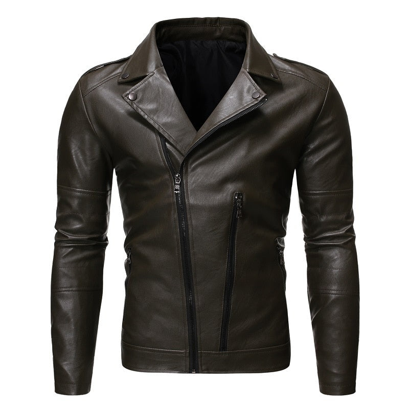 Funki Findz | Jackets | Men's Women's PU Leather Slim Jacket