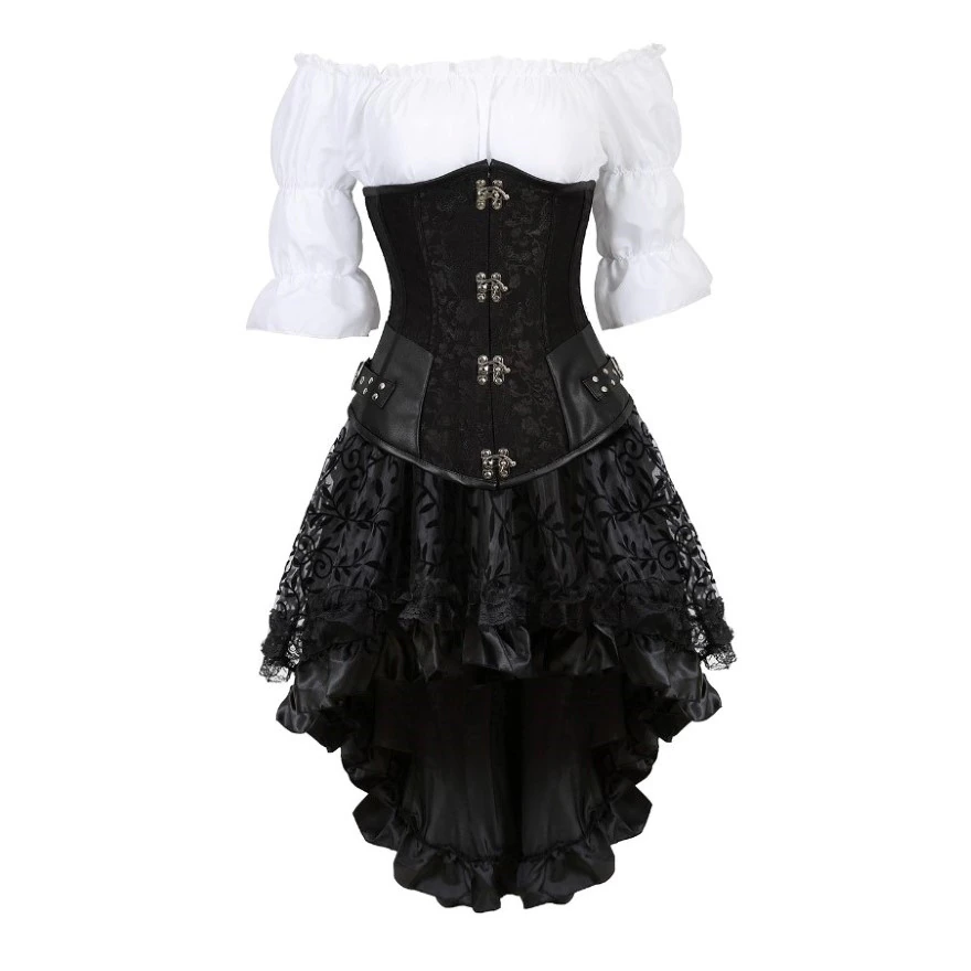 Funki Findz | Dresses | Women's Steampunk Top Corset Skirt Set