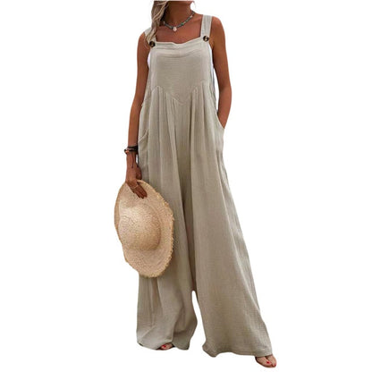 Funki Findz | Pants | Women's Elegant Wide Leg Bib Romper