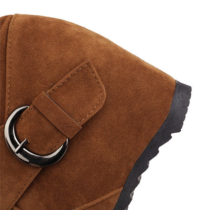 Funki Findz | Boots | Women's Mid-Calf Suede Wedge Boot