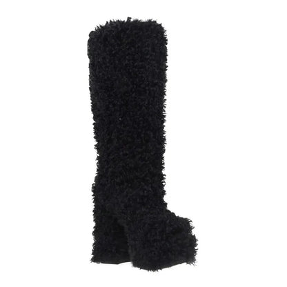 Funki Findz | Boots | Women's Fuzzy Faux Wool Platform Boots