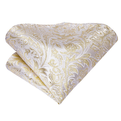 Funki Findz | Neckties | Men's Champagne Gold Silk Tie 3Pcs Set