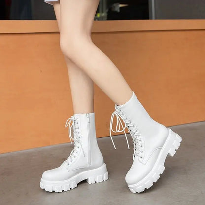 Funki Findz | Boots | Women's Platform Chunky Heel Ankle Boot