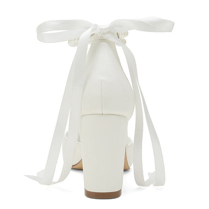 Funki Findz | Shoes | Women's Satin and Pearl Wedding Shoes