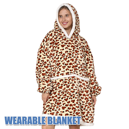 Funki Findz | Oodies | Unisex Soft Animal Print Hoodie Blanket