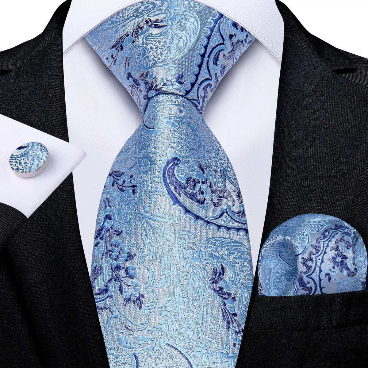 Funki Findz | Neckties | Men's 3Pcs Paisley Wedding Tie Sets