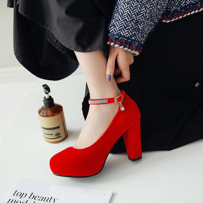 Funki Findz | Shoes | Women's Velvet Flock Platform Mary Janes