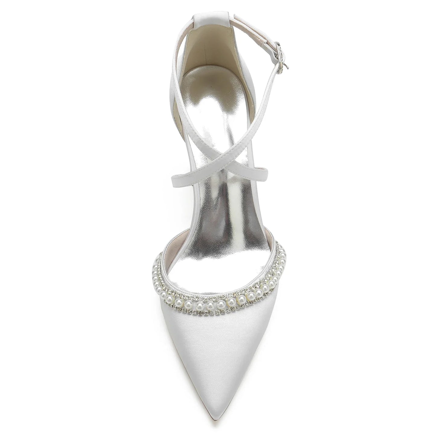Funki Findz | Shoes | Women's Satin Pearl Bridal Evening Shoes