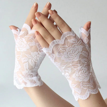 Funki Findz | Gloves | Women's Gothic Fingerless Lace Gloves