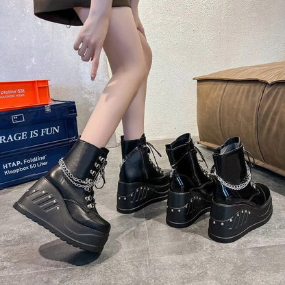 Funki Findz | Boots | Women's Gothic Punk Platform Ankle Boots
