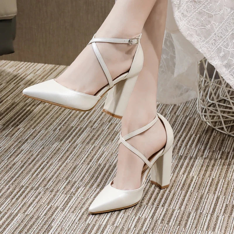 Funki Findz | Shoes | Women's Elegant Cross Strap Bridal Shoes