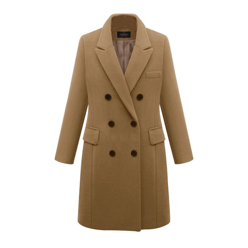 Funki Findz | Jackets | Women's Long Slim Wool Blend Coat