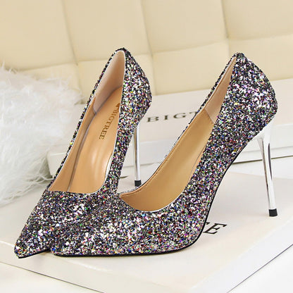 Funki Findz | Shoes | Women's High Heel Glitter Prom Pumps