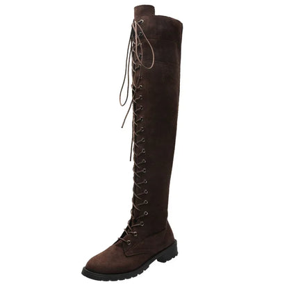 Funki Findz | Boots | Women's Over Knee Lace Up Long Boots