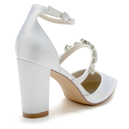 Funki Findz | Shoes | Women's Satin Crystal Strap Evening Shoe