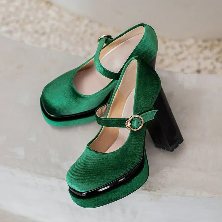 Funki Findz | Shoes | Women's Luxury Velour Mary Jane Pumps