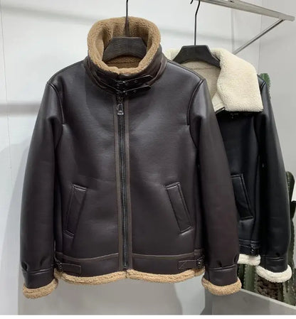 Funki Findz | Jackets | Men's Faux Leather Fleece Bomber Jacket