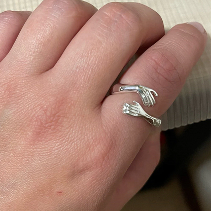 Funki Findz | Rings | Unisex Adjustable Holding Hands Hug Ring