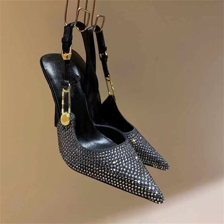 Funki Findz | Shoes | Women's Metallic Beaded High Slingbacks