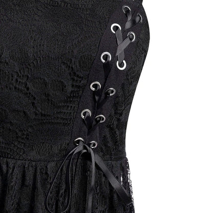 Funki Findz | Dresses | Women's Gothic Skull Lace Mini Dress