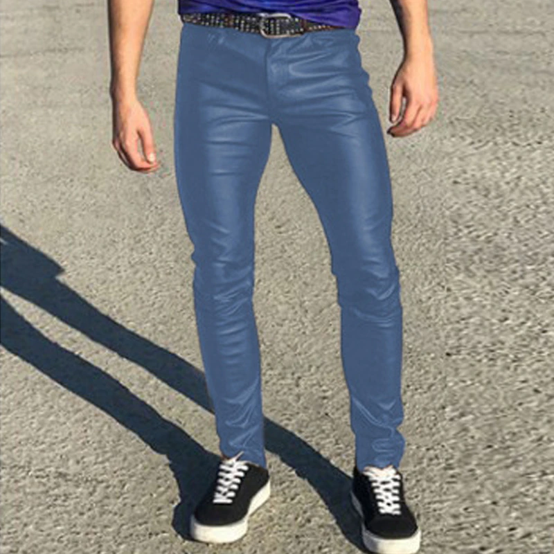 Funki Findz | Pants | Men's Punk Casual Faux Leather Pants
