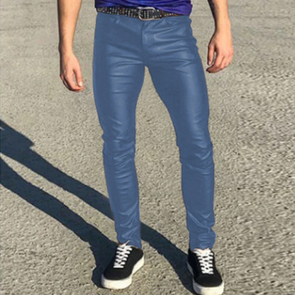 Funki Findz | Pants | Men's Punk Casual Faux Leather Pants