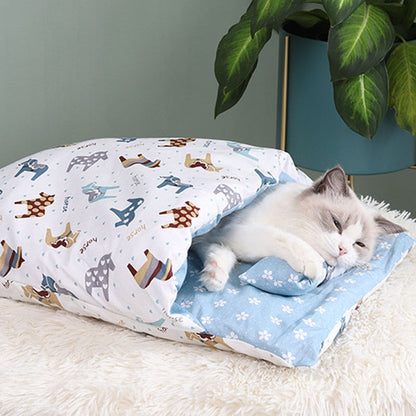 Funki Findz | Pet Beds | Cat Sleeping Bag | Japanese Patterned
