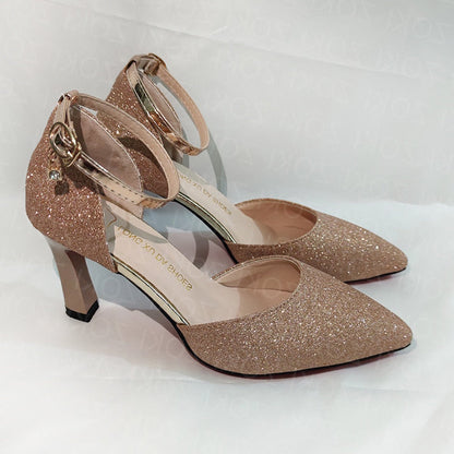 Funki Findz | Shoes | Women's Sparkly Gold Silver Bridal Heels