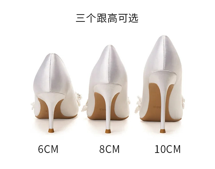 Funki Findz | Shoes | Women's French Silk Flower Wedding Shoe