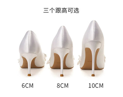 Funki Findz | Shoes | Women's French Silk Flower Wedding Shoe