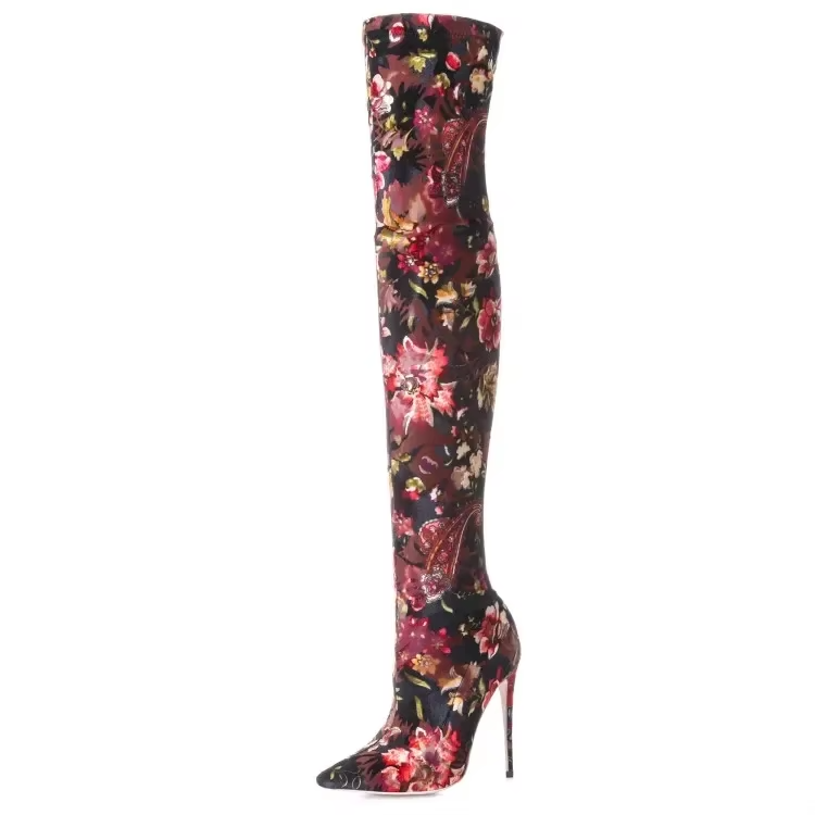 Funki Findz | Boots | Women's Over Knee Stretch Stiletto Boots