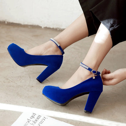 Funki Findz | Shoes | Women's Velvet Flock Platform Mary Janes