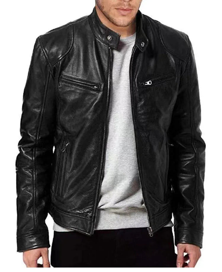 Funki Findz | Jackets | Men's Standing Collar Biker Jackets