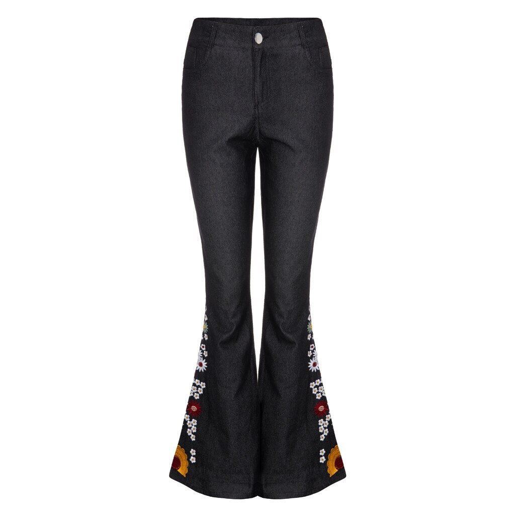 Funki Findz | Pants | Women's Boho Hippy Embroidered Jeans