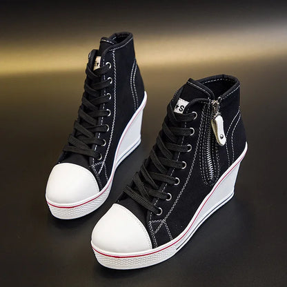 Funki Findz | Boots | Women's High Platform Zipper Sneakers