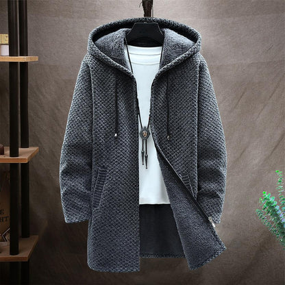 Funki Findz | Jackets | Men's Warm Drawstring Hooded Overcoat