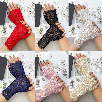 Funki Findz | Gloves | Women's Gothic Fingerless Lace Gloves