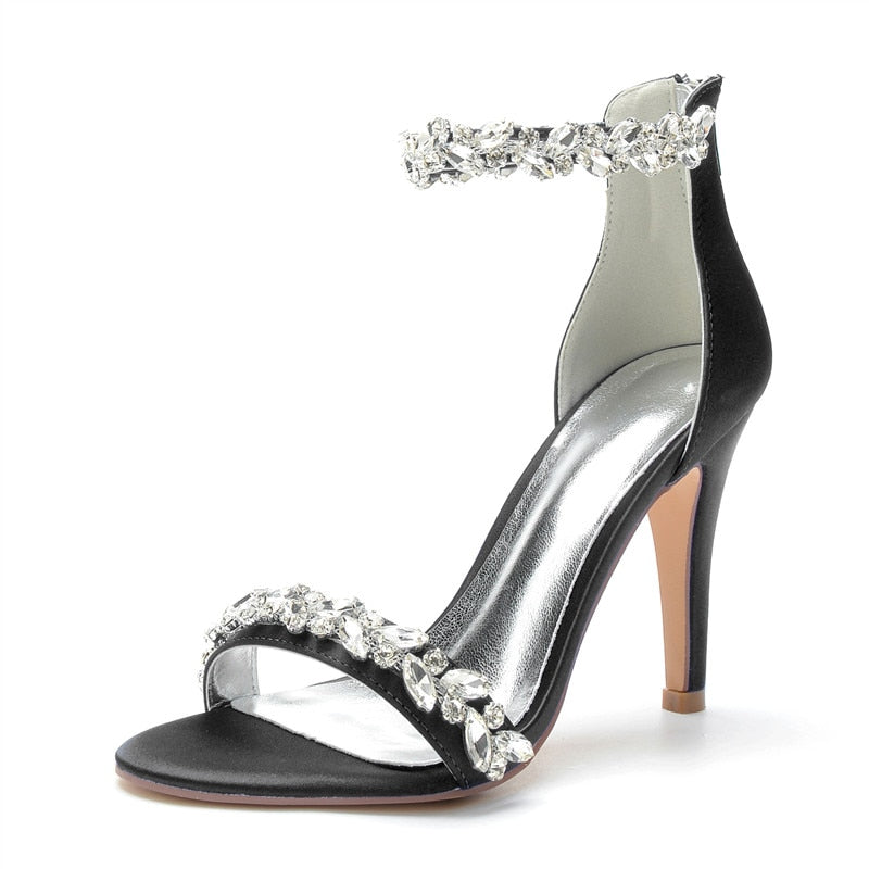 Funki Findz | Shoes | Women's Crystal Strap Satin Prom Stilettos