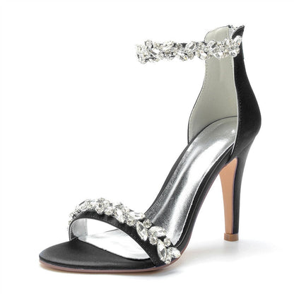 Funki Findz | Shoes | Women's Crystal Strap Satin Prom Stilettos