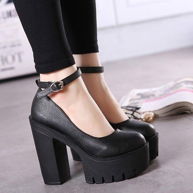 Funki Findz | Shoes | Women's High Platform Buckle Strap Shoes