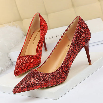 Funki Findz | Shoes | Women's High Heel Glitter Prom Pumps