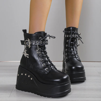 Funki Findz | Boots | Women's Punk Chunky Platform Creepers