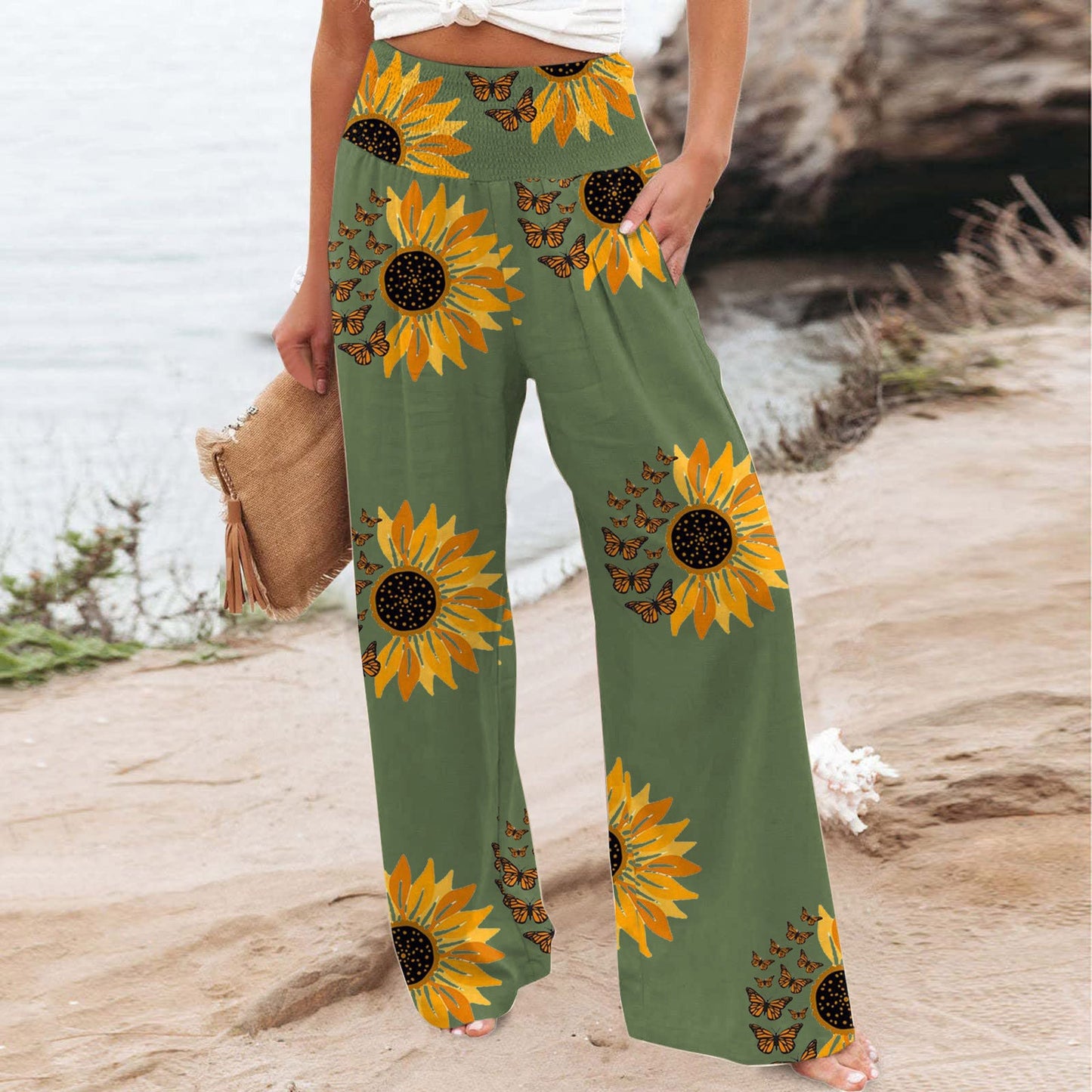 Funki Findz | Pants | Women's Boho Wide Leg Long Pants